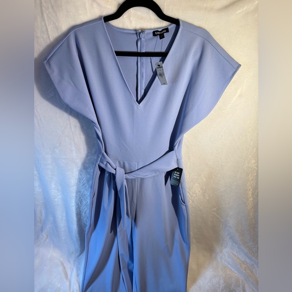 EXPRESS V-Neck Tie Waist Jumpsuit - Picture 4 of 5
